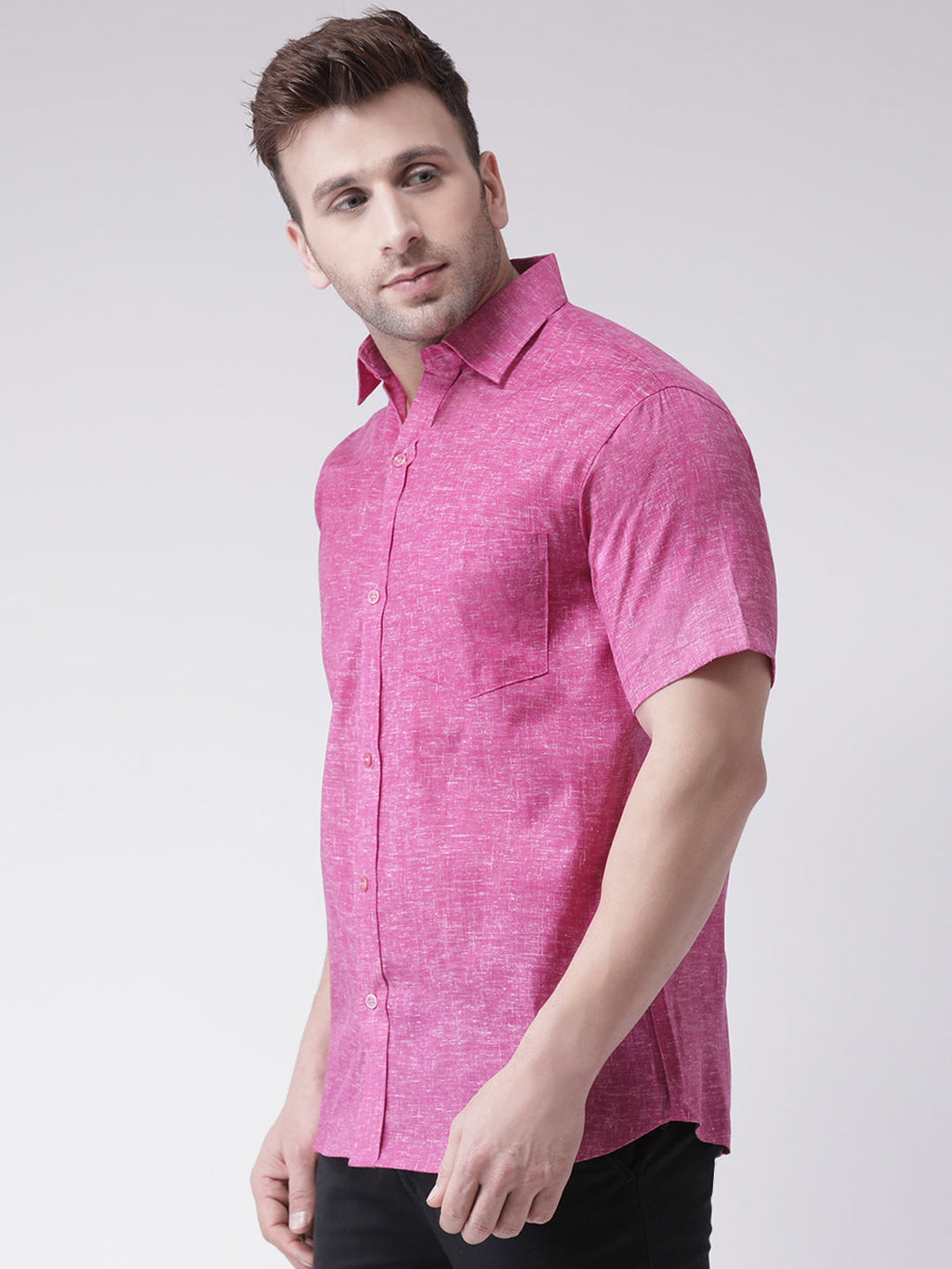 RIAG Purple Men's Half Sleeves Shirt - Distacart