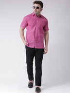 RIAG Purple Men's Half Sleeves Shirt - Distacart