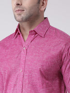 RIAG Purple Men's Half Sleeves Shirt - Distacart