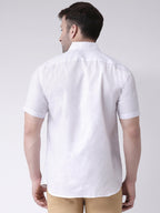 RIAG White Men's Half Sleeves Shirt - Distacart