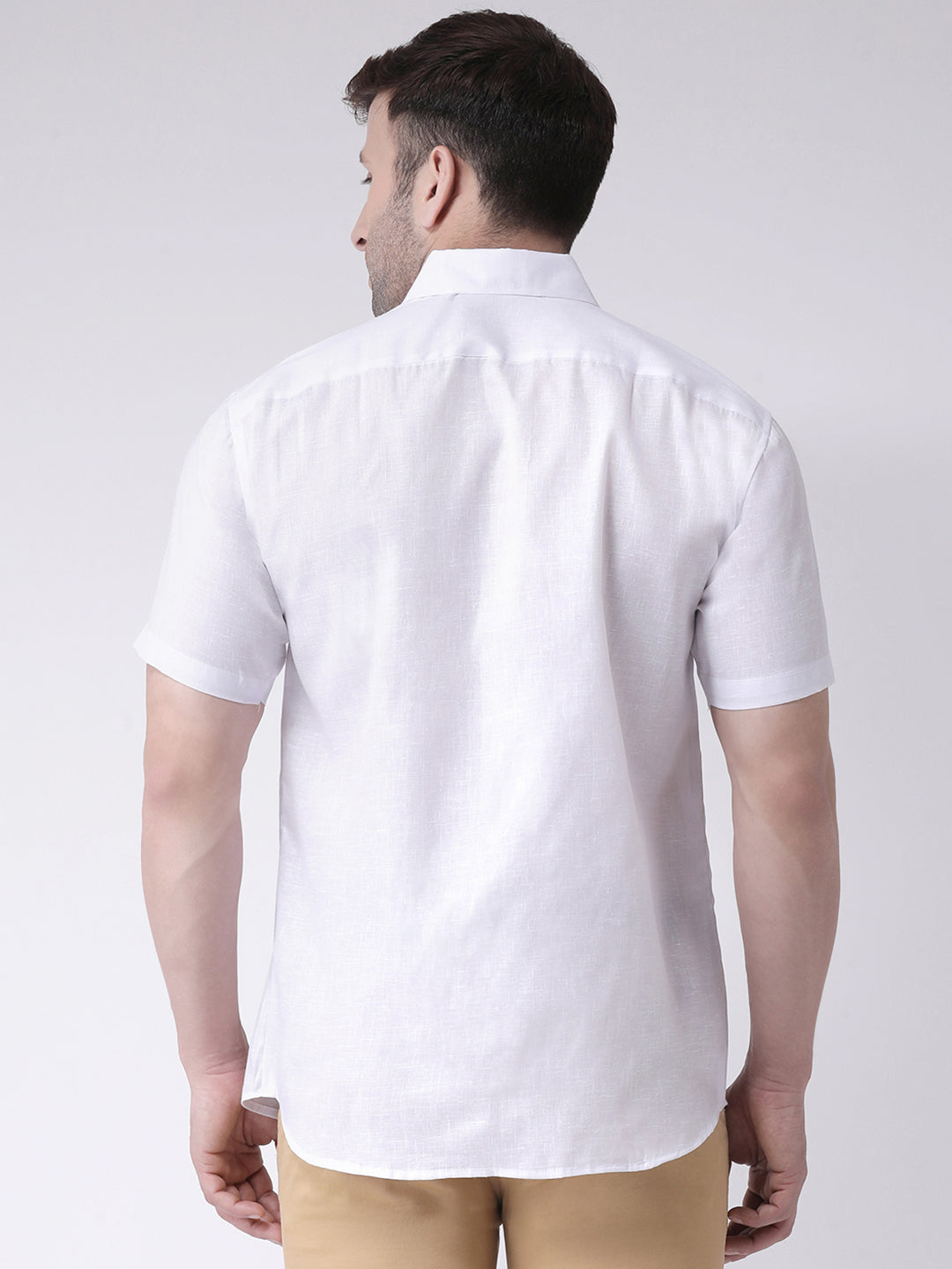 RIAG White Men's Half Sleeves Shirt - Distacart