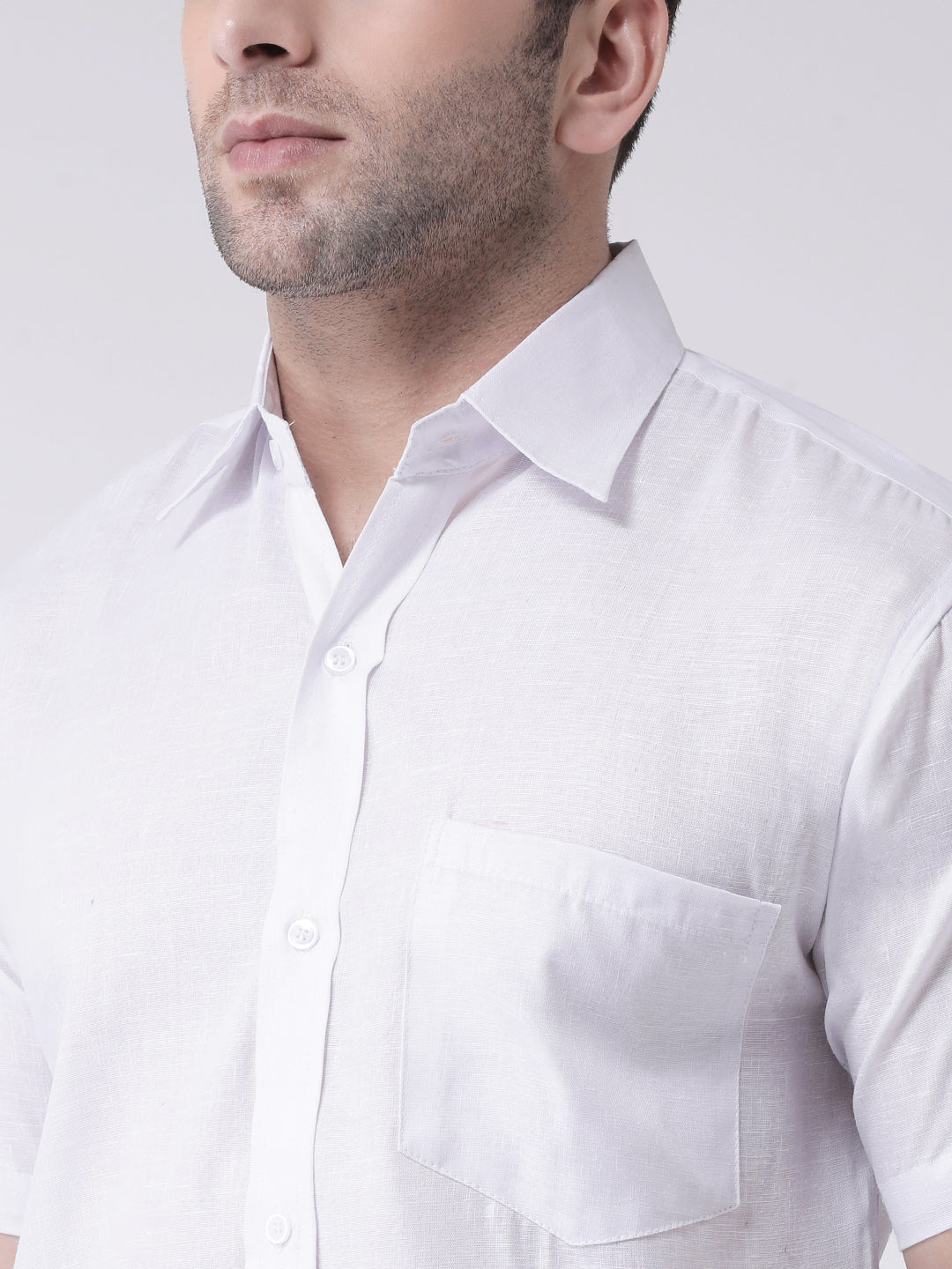 RIAG White Men's Half Sleeves Shirt - Distacart