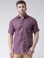 RIAG Purple Men's Half Sleeves Shirt - Distacart