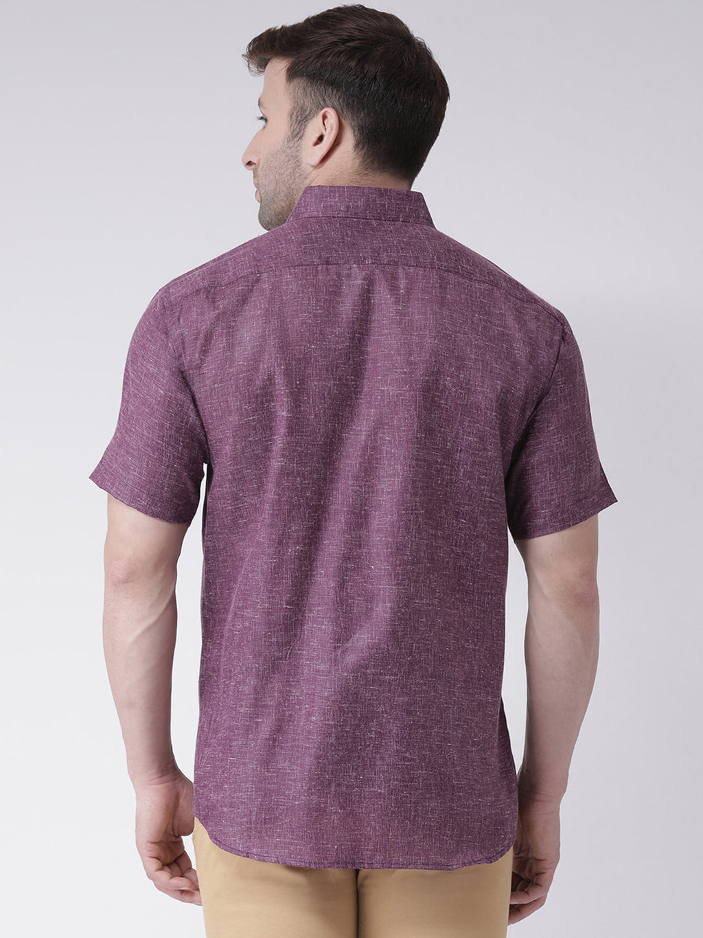 RIAG Purple Men's Half Sleeves Shirt - Distacart