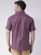 RIAG Purple Men's Half Sleeves Shirt - Distacart