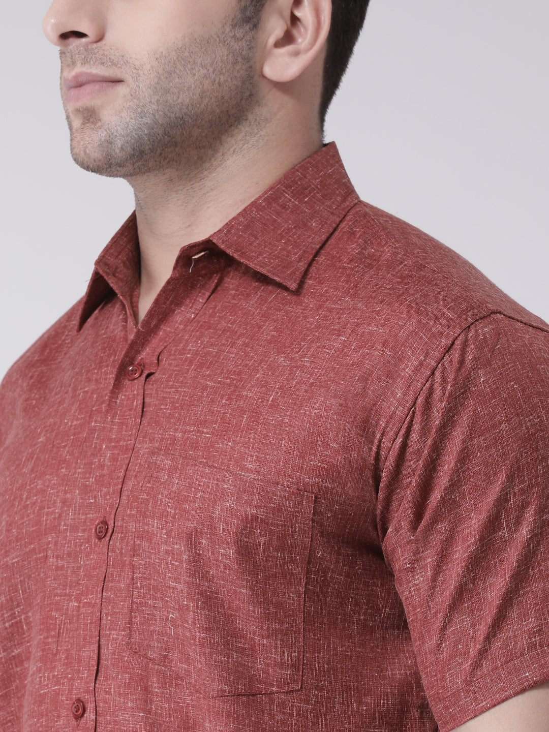 RIAG Brown Men's Half Sleeves Shirt - Distacart