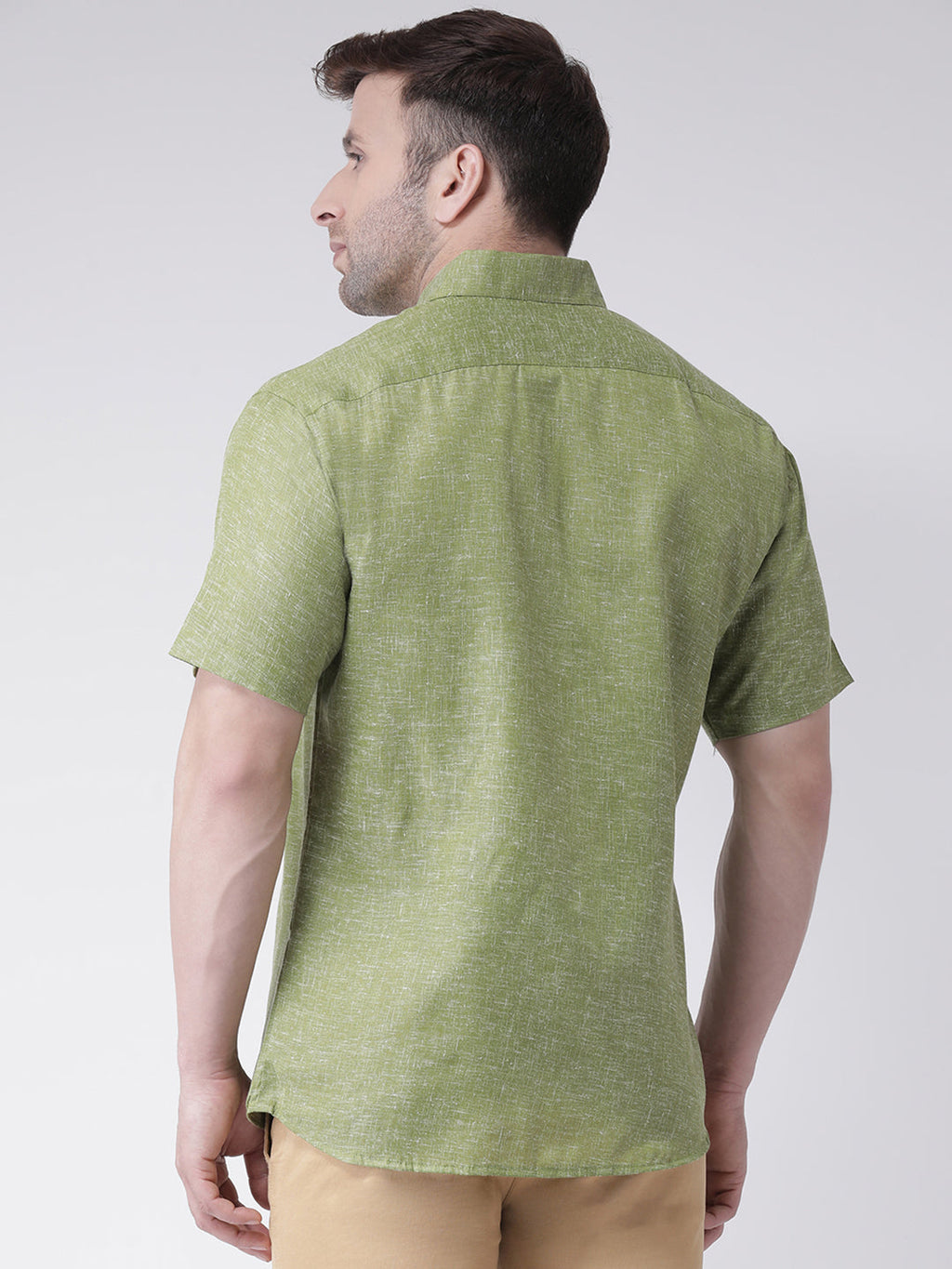 RIAG Green Men's Half Sleeves Shirt - Distacart
