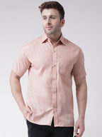 RIAG Beige Men's Half Sleeves Shirt - Distacart