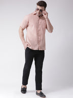 RIAG Beige Men's Half Sleeves Shirt - Distacart