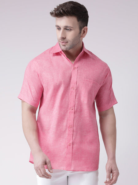 RIAG Pink Men's Half Sleeves Shirt