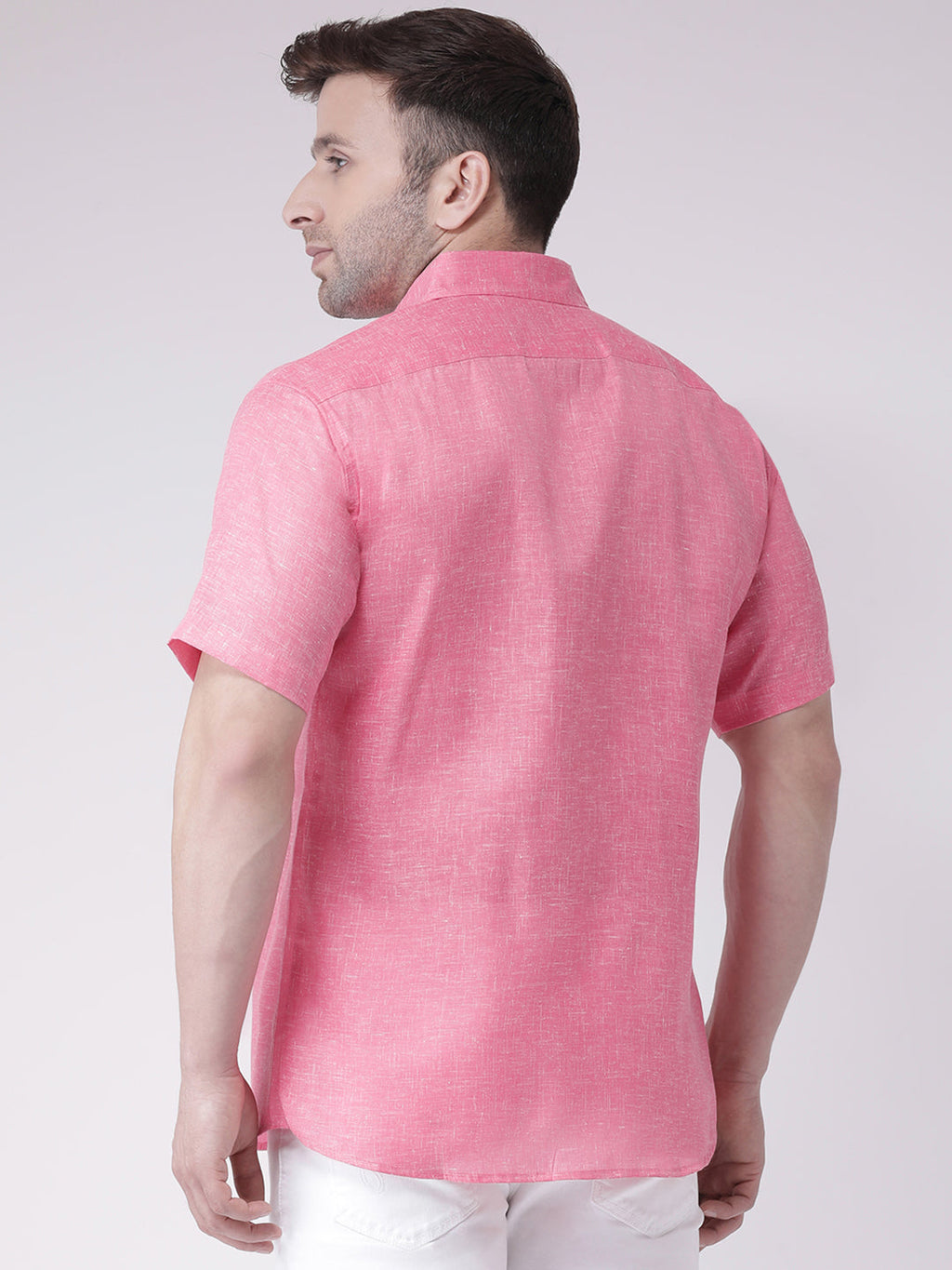 RIAG Pink Men's Half Sleeves Shirt - Distacart
