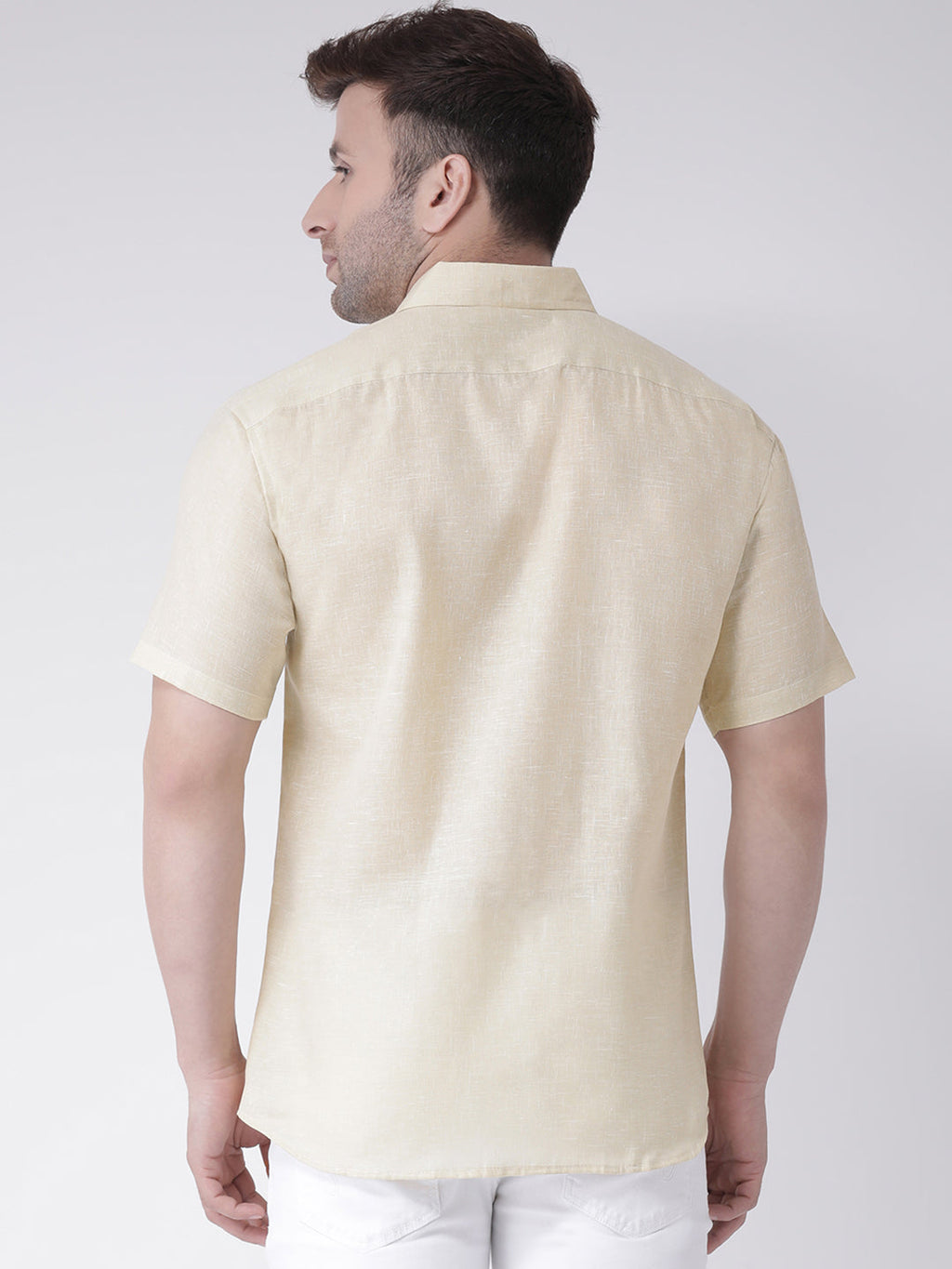 RIAG Beige Men's Half Sleeves Shirt - Distacart