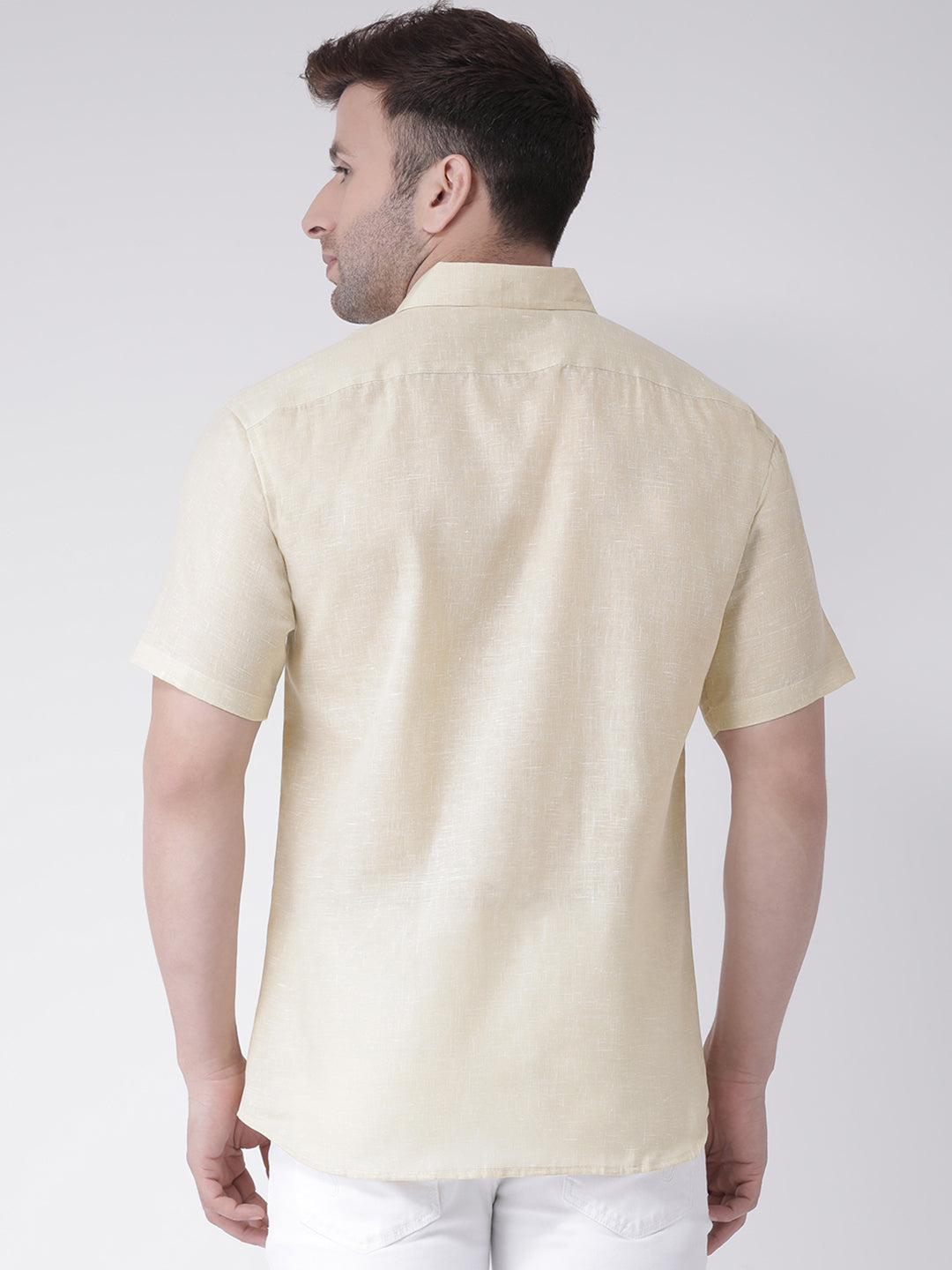 RIAG Beige Men's Half Sleeves Shirt - Distacart