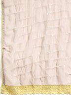 Hand Embroidered Kurta With Pant & Organza Sequined Embroidered Dupatta, Grey - Hiral Fashion - Distacart