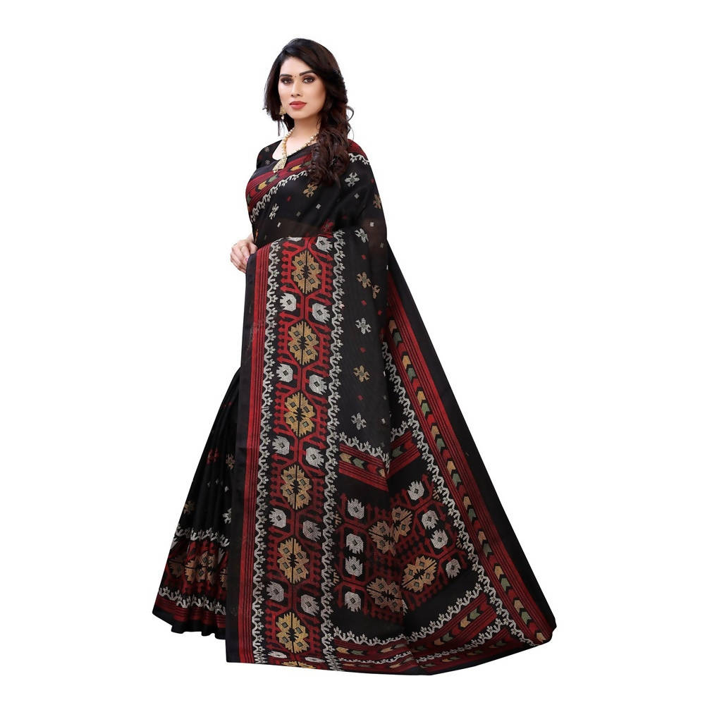 Vamika Printed Jute Silk Black  