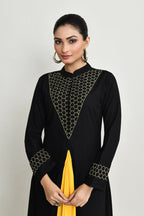 Joban Fashion Black Rayon Kurta Set