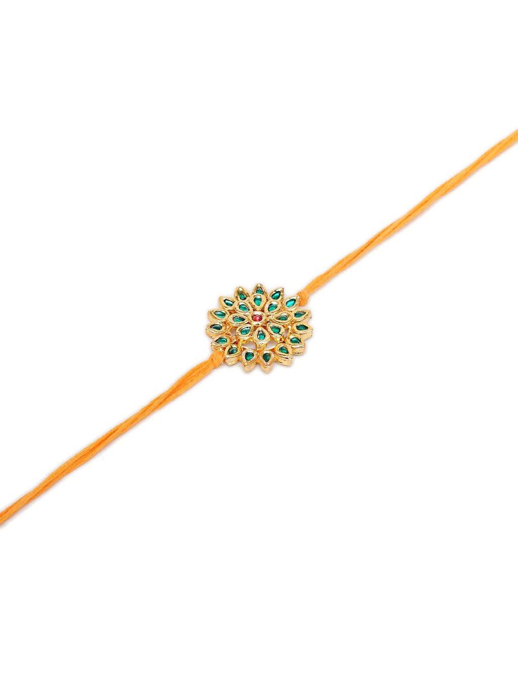 Designer kundan Rakhi - Ruby Raang - Distacart