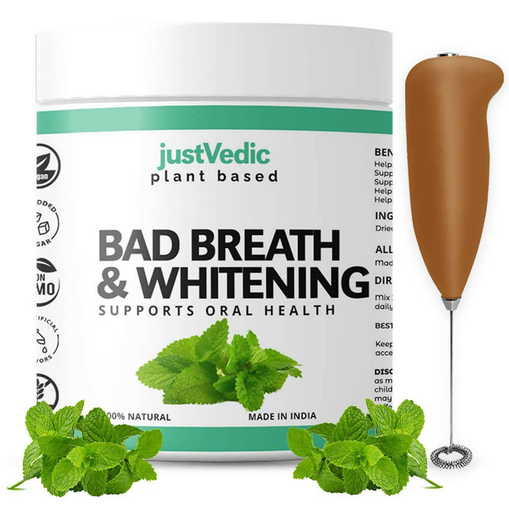 Just Vedic Bad Breath & Whitening Drink Mix - Distacart
