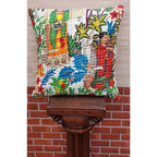 The Decor Nook Off White Base With Kimono Girls Print Cushion Cover