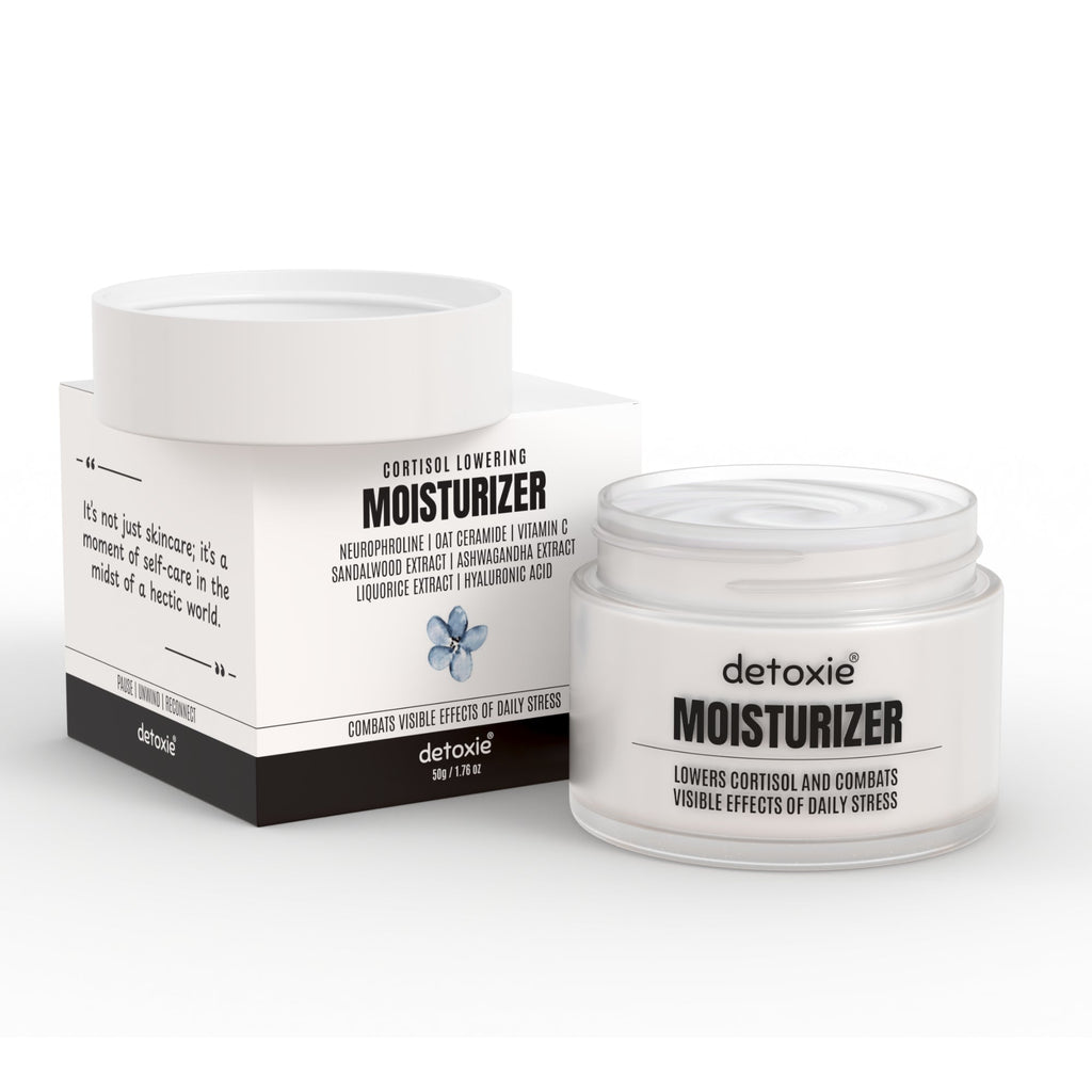 Detoxie Stress Free Look Combo | Face Serum 30ml +Moisturizer 50g +Under Eye Cream 15g - Distacart