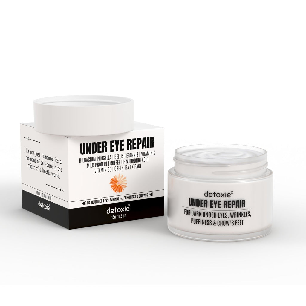 Detoxie Dark Circle & Cortisol Lowering Combo| Cortisol Lowering Serum 30 ml + Under Eye Cream 15gm - Distacart