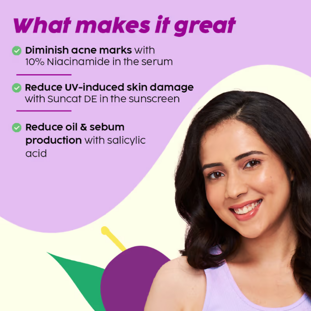 PLIX The Plant Fix 0.1% Salicylic Acid Mattifying Sunscreen SPF50+ PA+++ & Niacinamde Serum