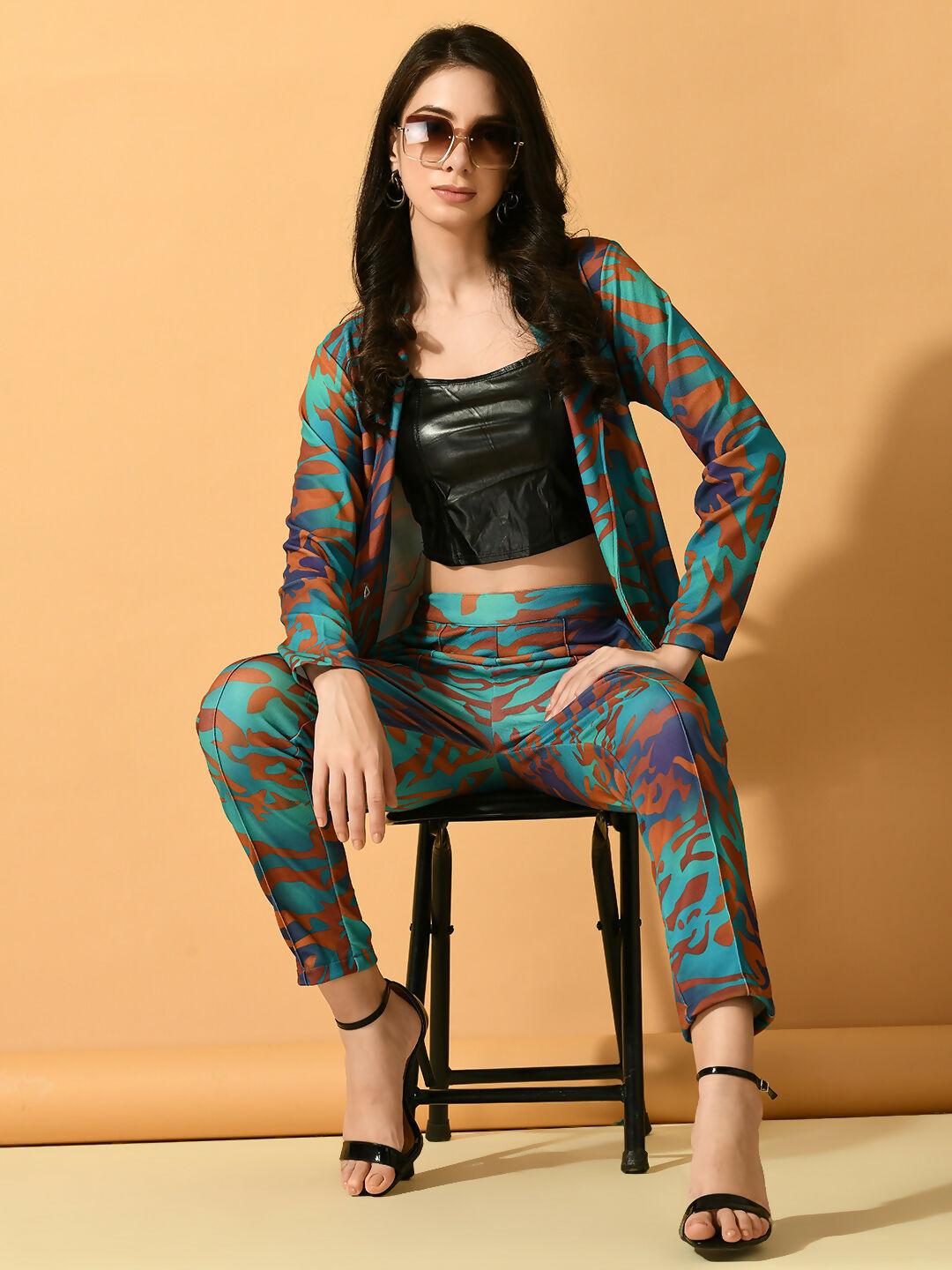 Myshka Women's Multi Printed Ombre Jacket