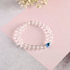 NVR Men & Women Transparent Beaded Elasticated Bracelet - Distacart