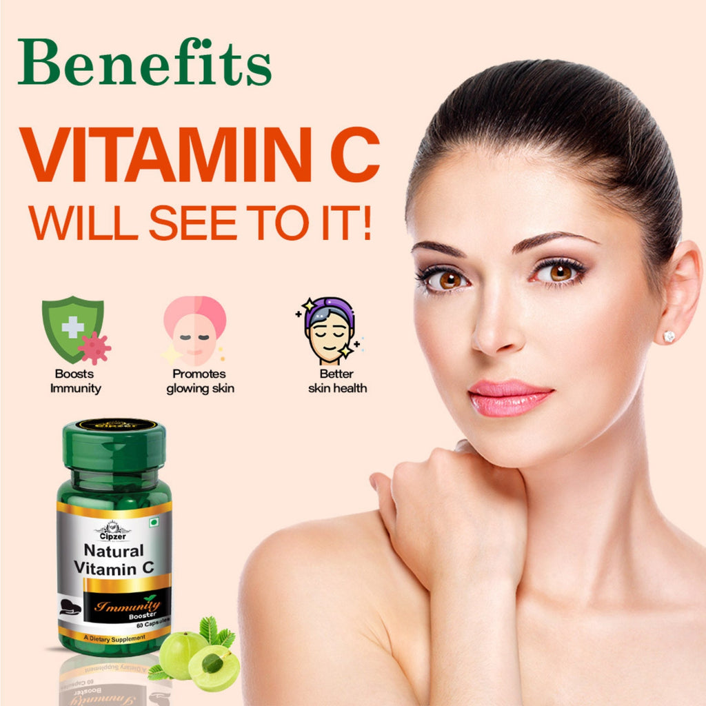 Cipzer Natural Vitamin C Capsules - Distacart