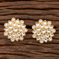 Joban Fashion Women Kundan Pearl Golden White Earrings - Distacart