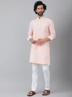RIAG Orange Men's Ethnic Long Kurta And Pyjama Set - Distacart