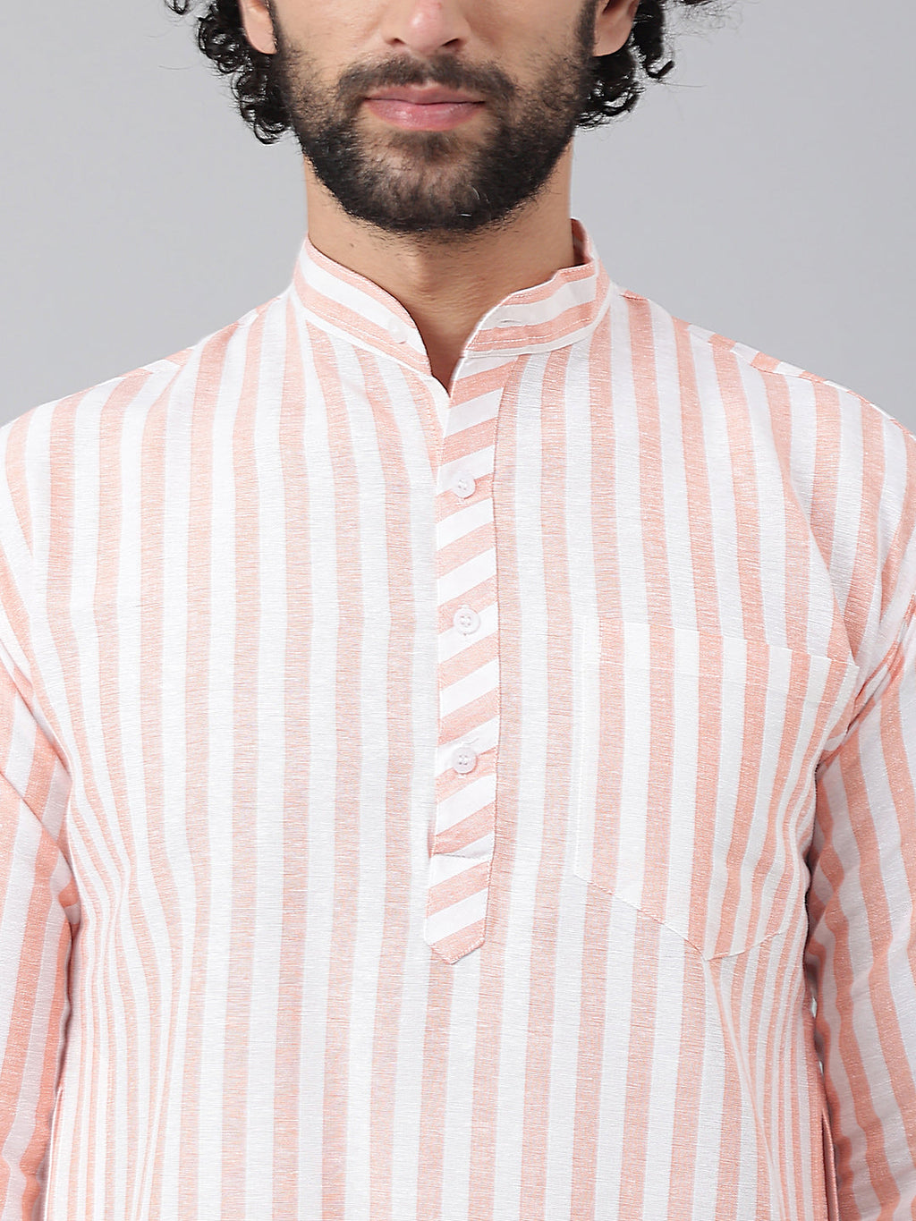 RIAG Orange Men's Ethnic Long Kurta And Pyjama Set - Distacart