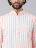 RIAG Orange Men's Ethnic Long Kurta And Pyjama Set - Distacart