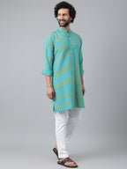 RIAG Blue Color Long Sleeves Ethnic Men's Cotton Long Kurta - Distacart