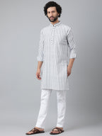 RIAG Grey Men's Ethnic Long Kurta And Pyjama Set - Distacart