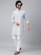 RIAG Grey Men's Ethnic Long Kurta And Pyjama Set - Distacart