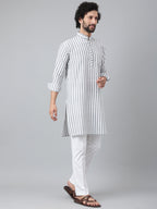 RIAG Grey Men's Ethnic Long Kurta And Pyjama Set - Distacart