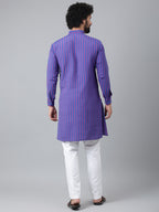 RIAG Navy Men's Ethnic Long Kurta And Pyjama Set - Distacart