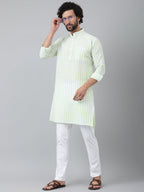 RIAG Green Men's Ethnic Long Kurta And Pyjama Set - Distacart