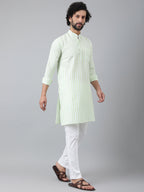 RIAG Green Men's Ethnic Long Kurta And Pyjama Set - Distacart