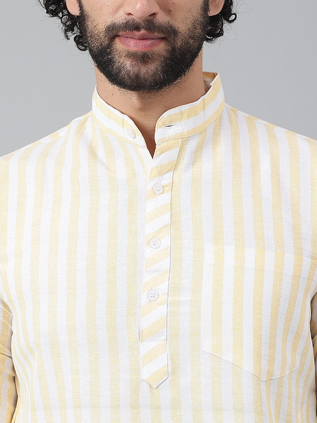 RIAG Beige Men's Ethnic Long Kurta And Pyjama Set - Distacart