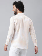 RIAG Beige Men's Chinese Collar Full Sleeves Shirt - Distacart
