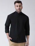 RIAG Black Men's Chinese Collar Full Sleeves Shirt - Distacart