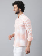 RIAG Orange Men's Chinese Collar Full Sleeves Shirt - Distacart