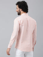 RIAG Orange Men's Chinese Collar Full Sleeves Shirt - Distacart