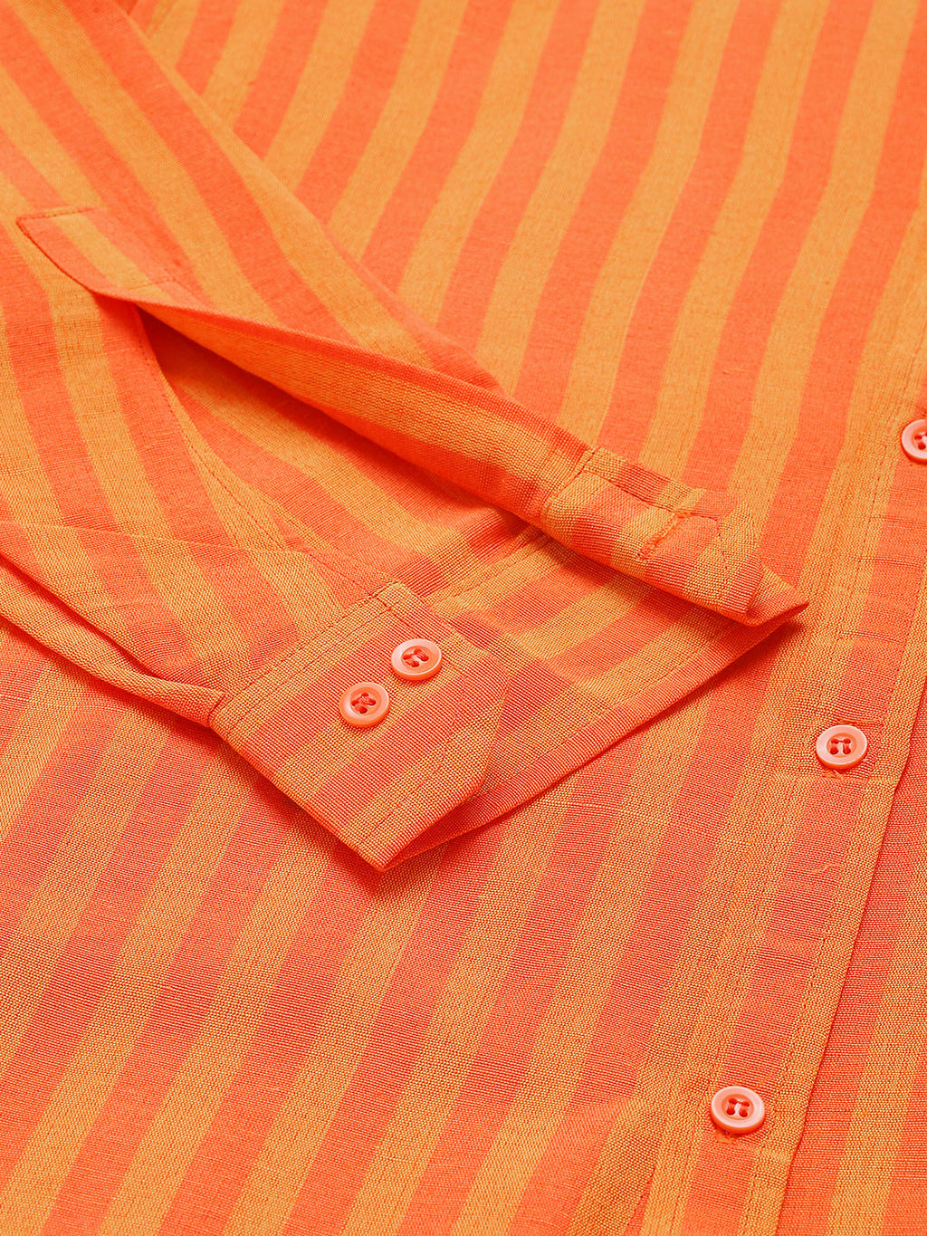 RIAG Orange Men's Chinese Collar Full Sleeves Shirt - Distacart