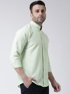 RIAG Green Men's Chinese Collar Full Sleeves Shirt - Distacart