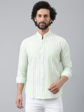 RIAG Green Men's Chinese Collar Full Sleeves Shirt - Distacart