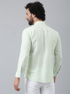 RIAG Green Men's Chinese Collar Full Sleeves Shirt - Distacart