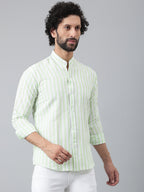 RIAG Green Men's Chinese Collar Full Sleeves Shirt - Distacart